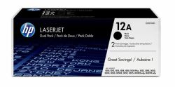 Laserkasetti 2-pack Q2612AD 12A Musta