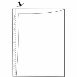 Kansiotasku A4/120mic 2-sivua auki kirkas Polypropeeni 100kpl
