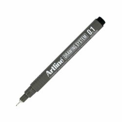 Tekninen piirustuskynä EK-231 DrawingSystem, 0,1 mm, musta