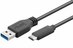 Adapteri USB-C USB-A M-M, 0,15m