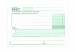 Kuitti-ja laskulomake A6 jäljentävä+erittely