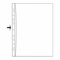 Kansiotasku A3/140mic vasen sivu auki PVC kirkas 50kpl