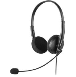 Kuuloke MiniJack Office Headset Saver langallinen musta