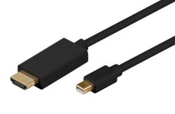 Kaapeli HDMI-Mini Displayport 5m uros-uros musta