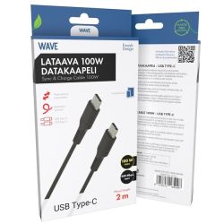 Datakaapeli USB-C/USB-C 2m latausteho 100W