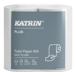 Plus wc-paperi 400 EasyFlush 2-krs. valkoinen 400 arkkia/rulla 20 rll/sk