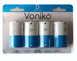 Super D/LR20 18400mAh alkaliparisto 4kpl