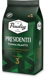 Presidentti tumma paahto kahvipavut 1 kg