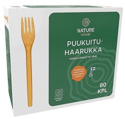 ruokahaarukka puukuitu 17cm uudelleenkäytettävä 80kpl