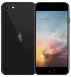 iPhone SE3rd 2022 64GB Midnight tehdashuollettu puhelin