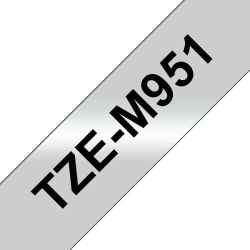 TZe-M951 Tarranauha 24mmx8m musta teksti / hopea pohja