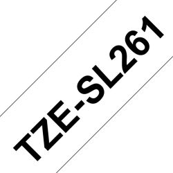 TZe-SL261 itselaminoituva tarranauha 36mmx8m musta teksti / valkoinen pohja