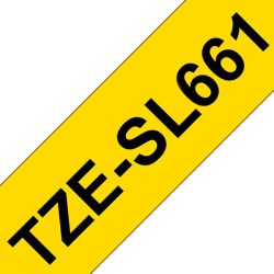 TZe-SL661 itselaminoituva tarranauha 36mmx8m musta teksti / keltainen pohja