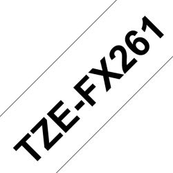 TZe-FX261 Flexible tarranauha 36mmx8m musta teksti / valkoinen pohja