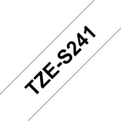 TZe-S241 tarranauha strong 18mmx8m musta teksti / valkoinen pohja