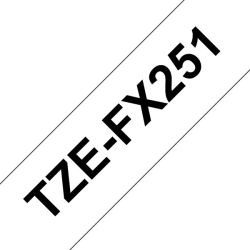 TZe-FX251 tarranauha 24mmx8m musta teksti / valkoinen pohja