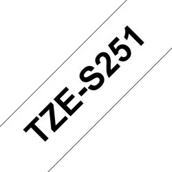 TZe-S251 tarranauha musta/valkoinen, Strong